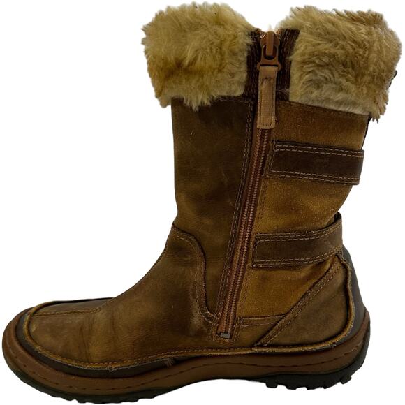 Merril Decora Chant Waterproof Leather Fur Trim Boot - Picture 5 of 10